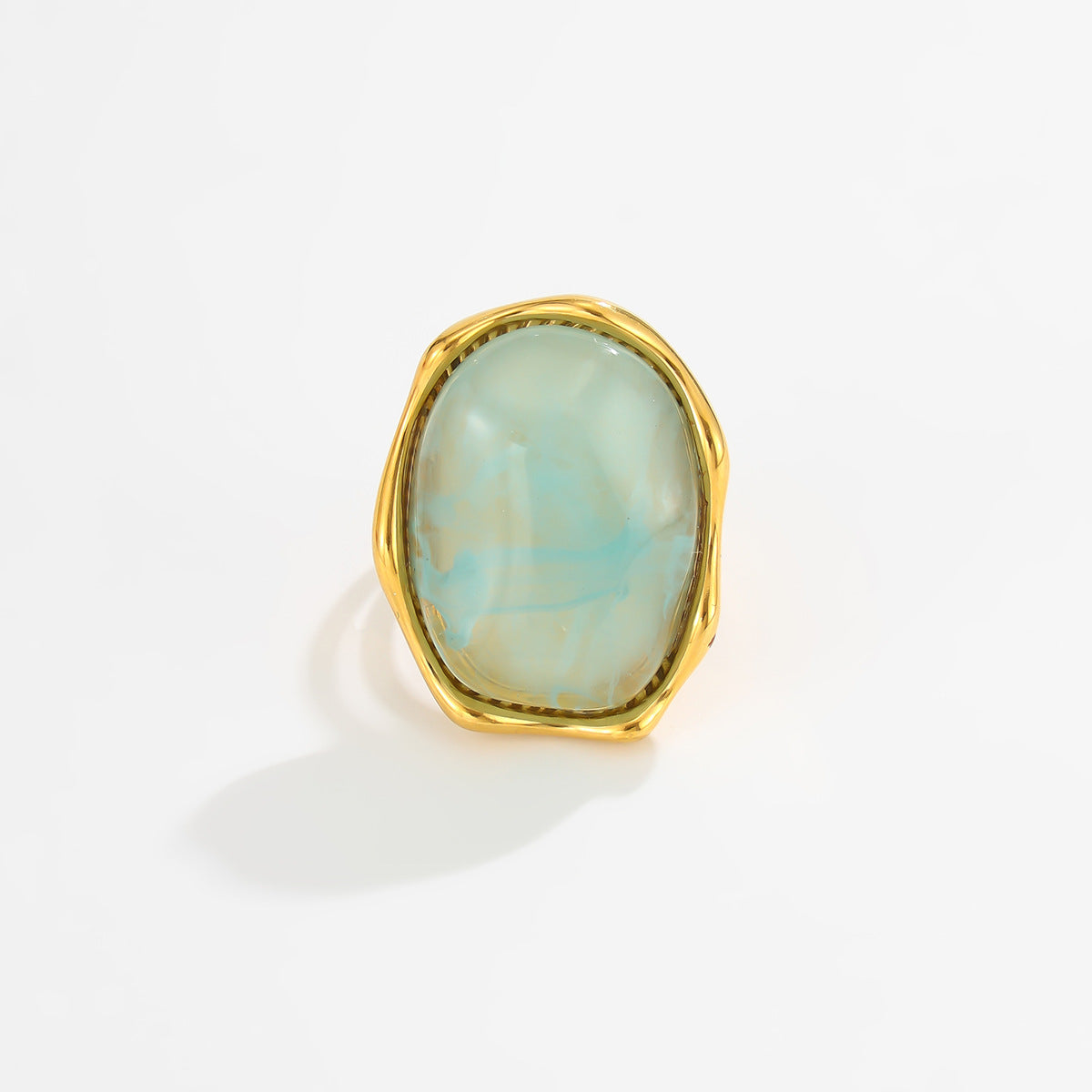 Marbled Resin Stackable Ring — ring, view 9
