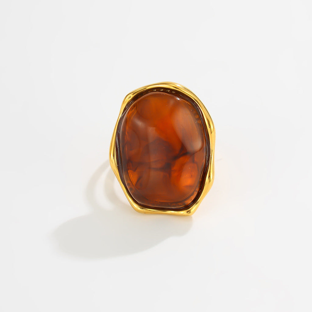 Marbled Resin Stackable Ring — ring, view 10
