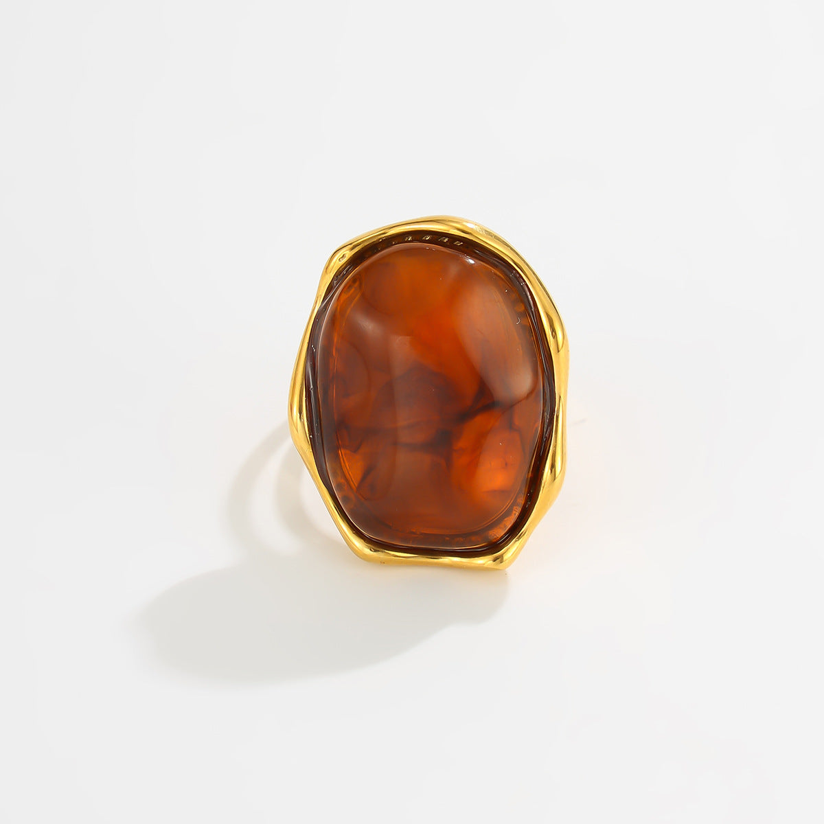 Marbled Resin Stackable Ring — ring, view 10