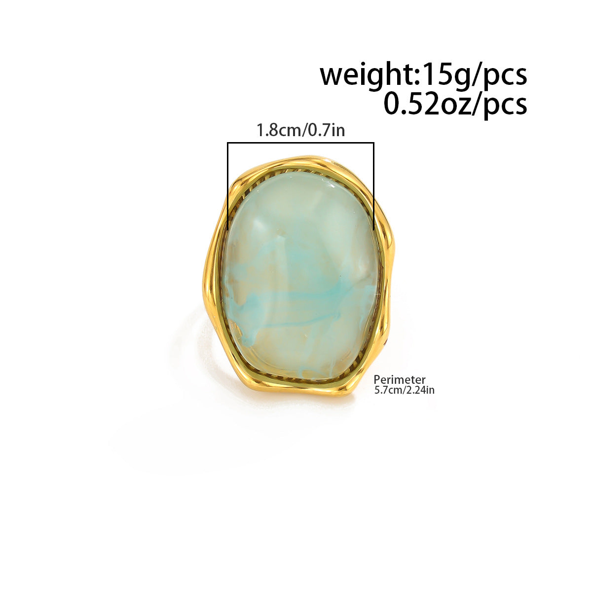 Marbled Resin Stackable Ring — ring, view 11