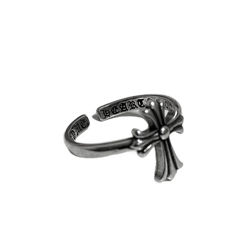 Punk Silver Cross Ring — ring, view 6