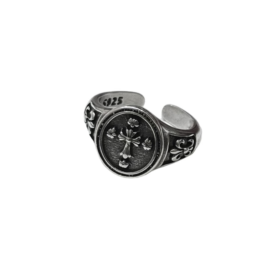 Punk Silver Cross Ring — ring, view 14