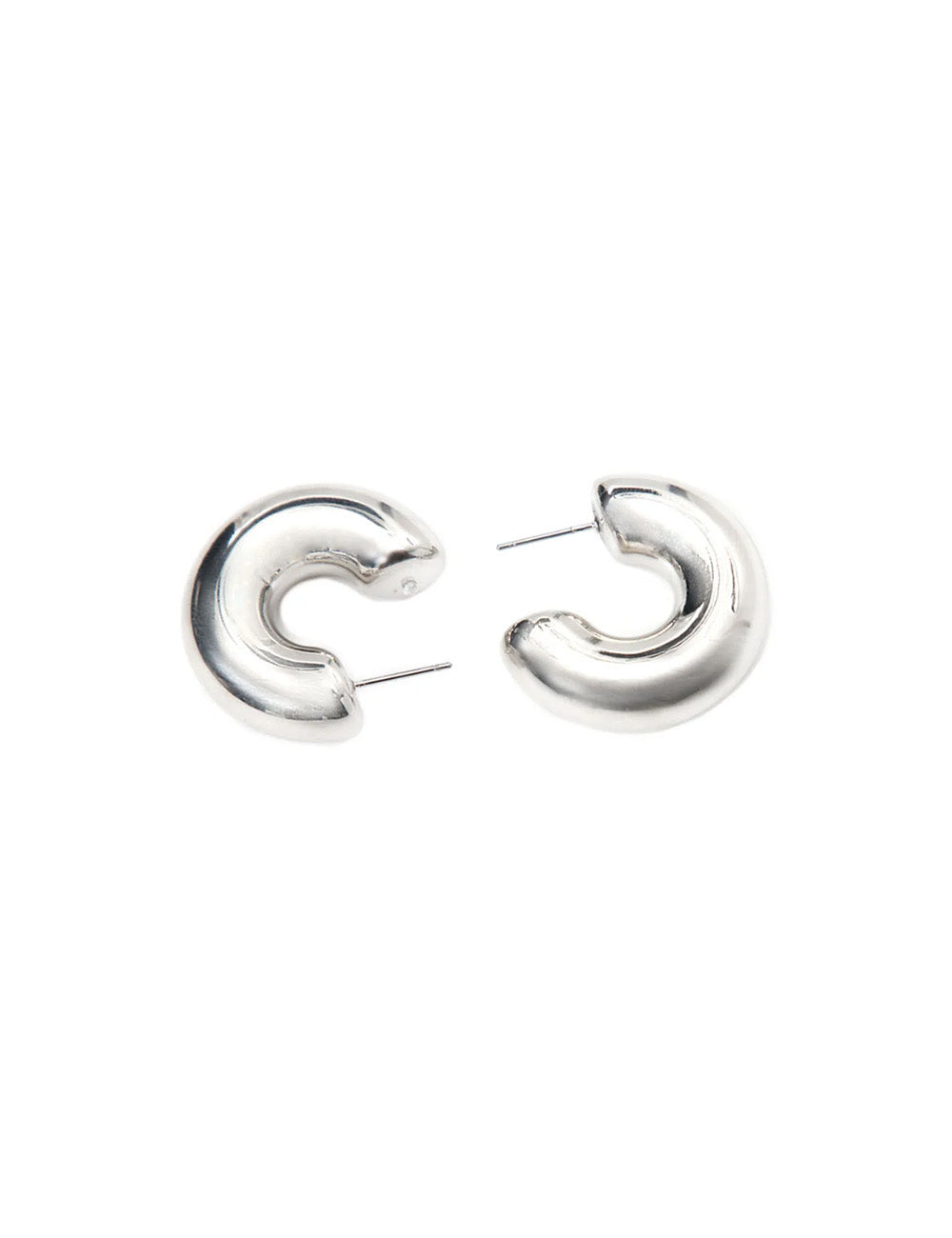 C-Shaped Punk Copper Studs — earrings, view 3