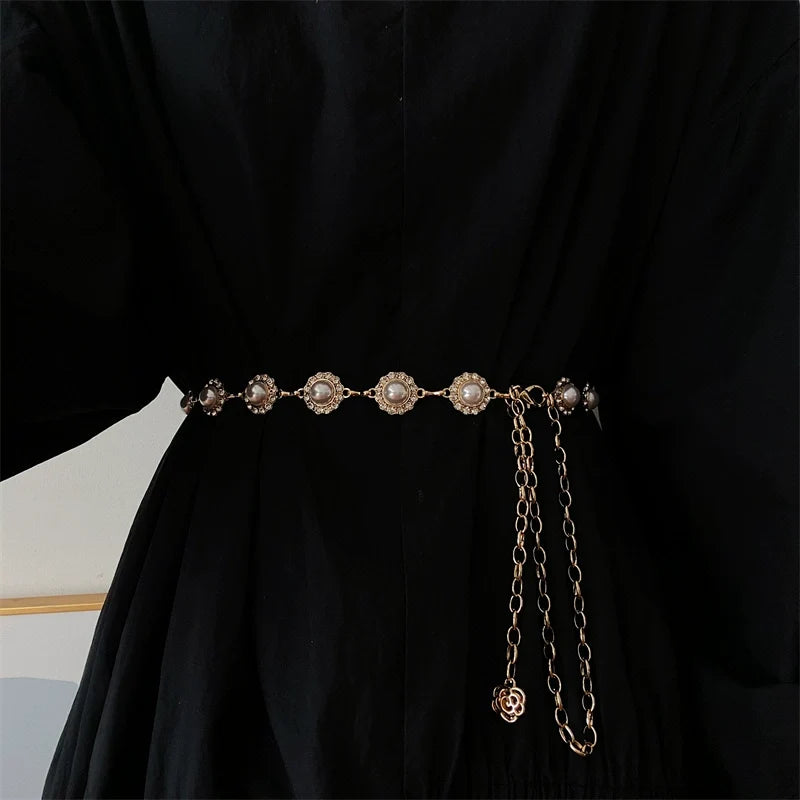 Pearl Waist Chain Belt — body chain