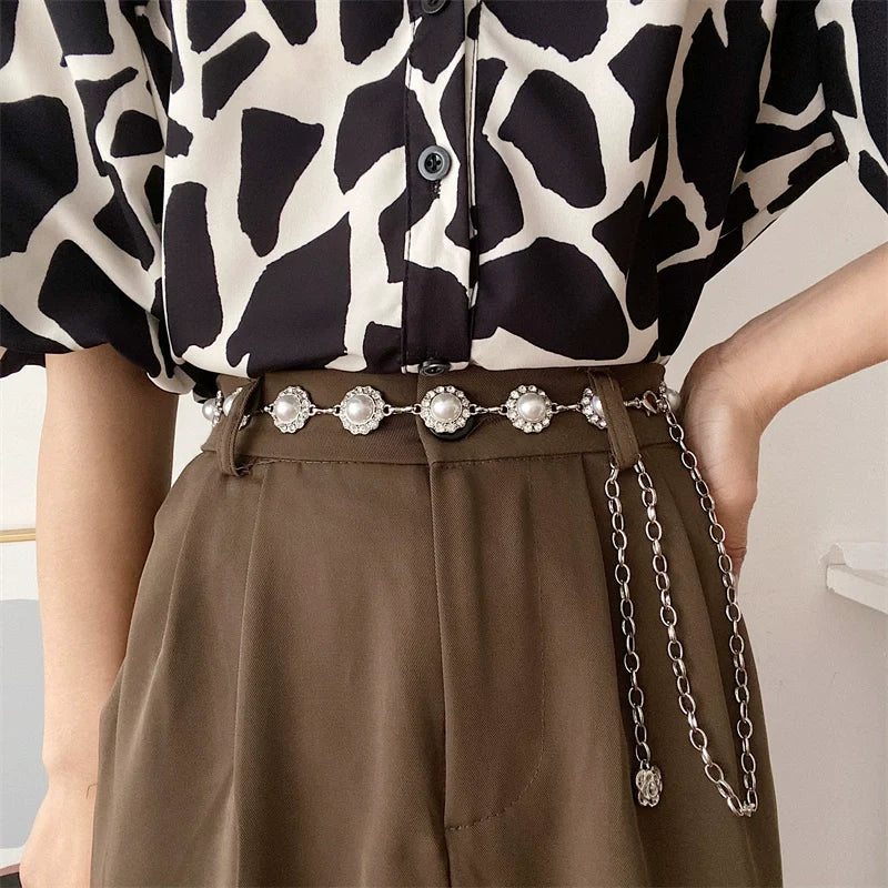 Pearl Waist Chain Belt — body chain, view 6