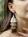 Gradient Tassel Shell Earrings — earrings