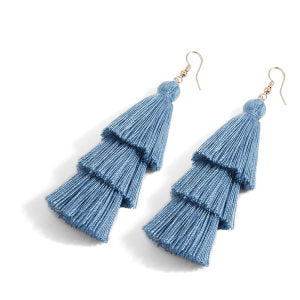 Gradient Tassel Shell Earrings — earrings, view 17