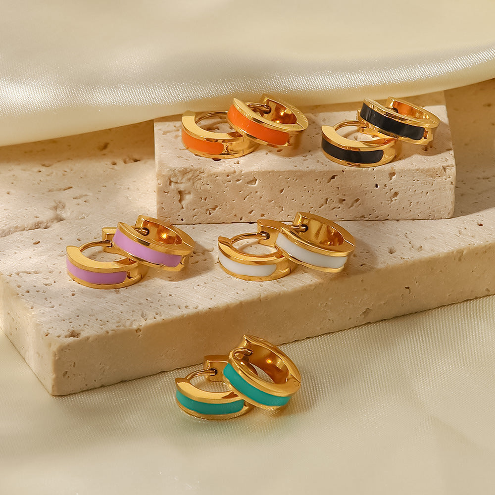 Colourful Circle Hoop Earrings — earrings, view 2