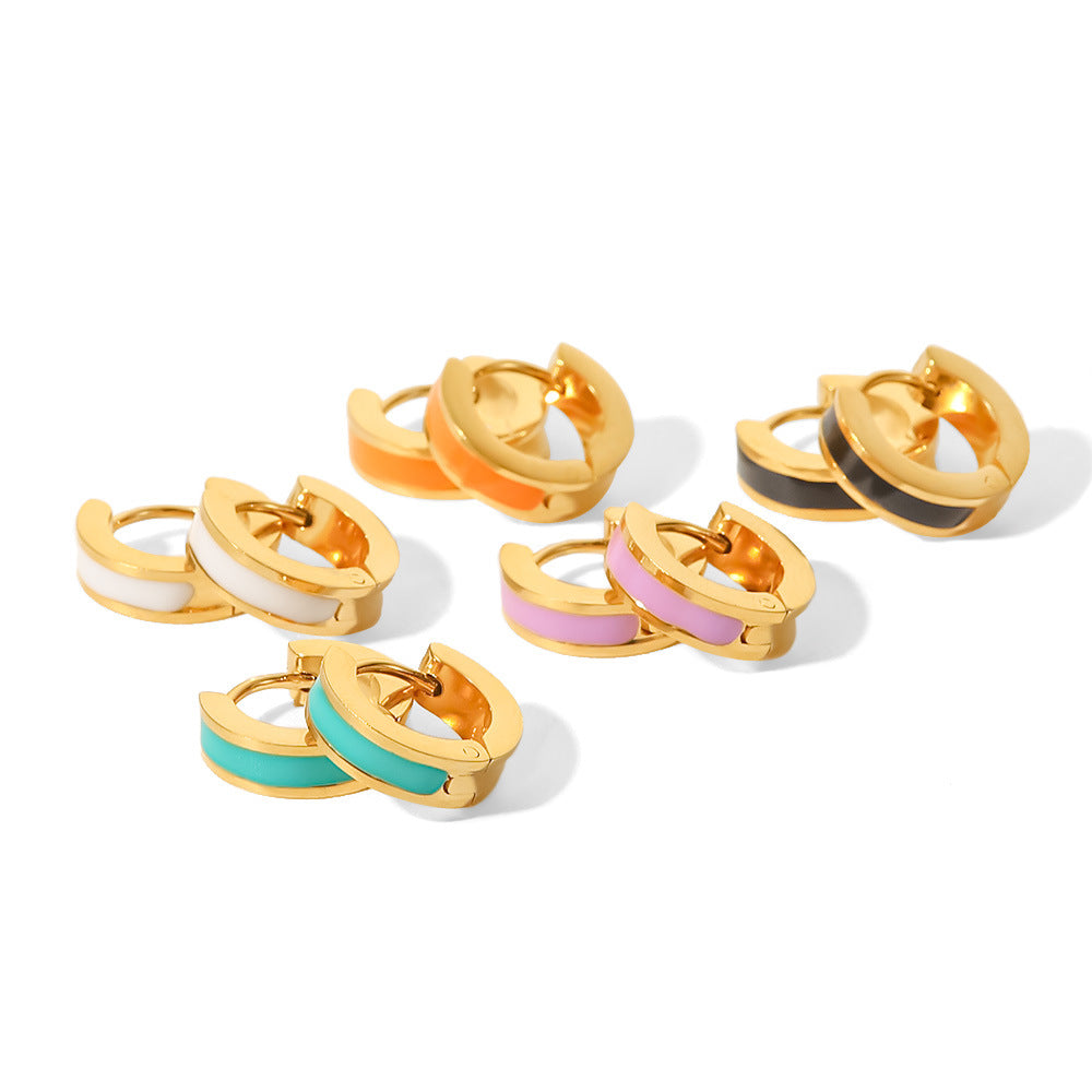 Colourful Circle Hoop Earrings — earrings, view 4
