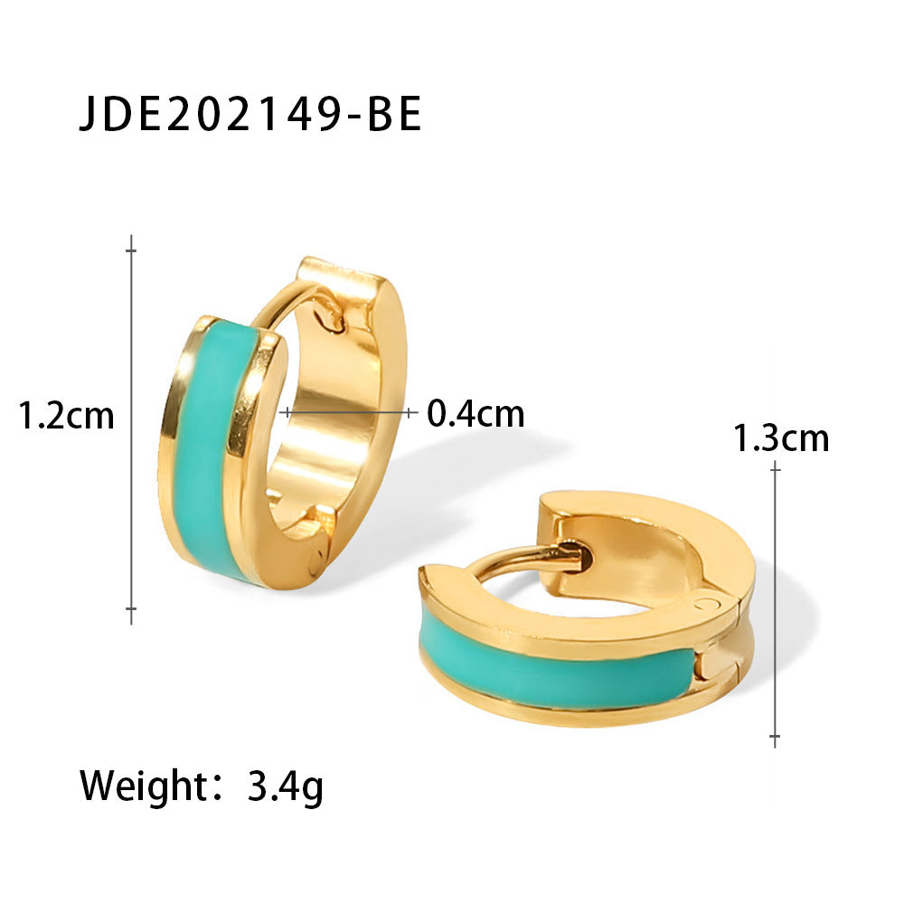 Colourful Circle Hoop Earrings — earrings, view 5