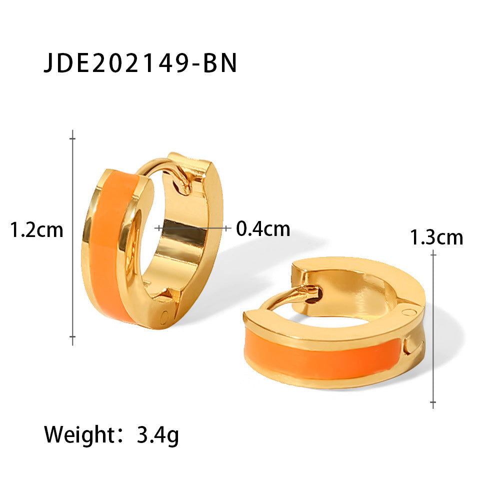 Colourful Circle Hoop Earrings — earrings, view 7