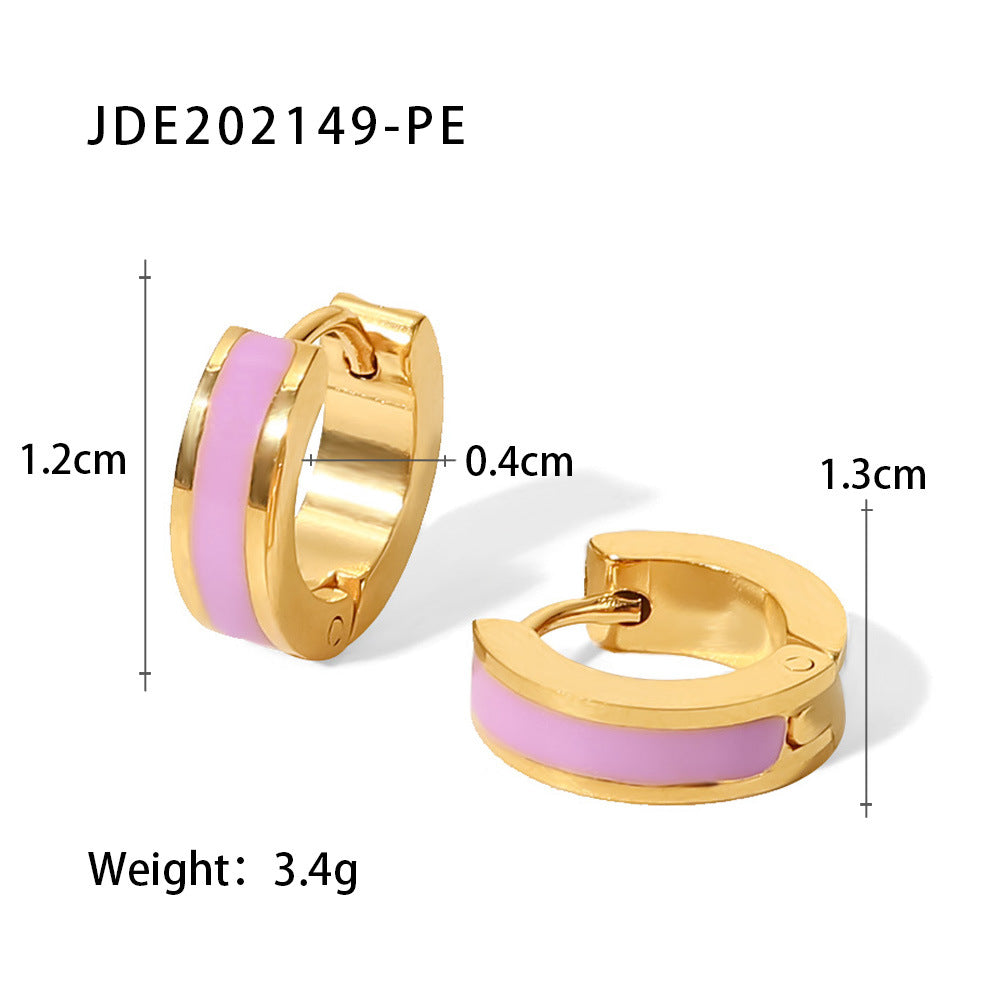 Colourful Circle Hoop Earrings — earrings, view 8