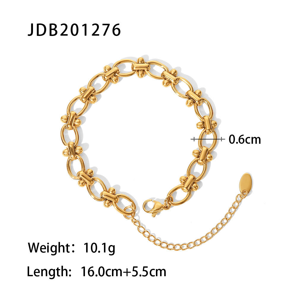 Zircon-Detail Steel Bangle — bracelet, view 14
