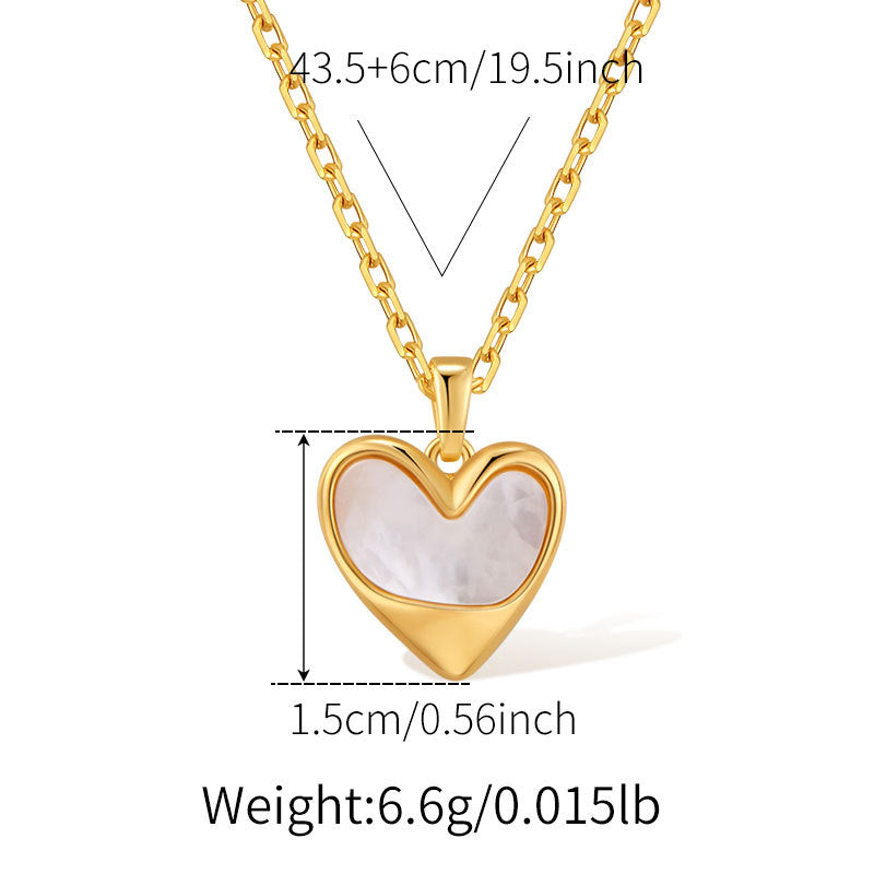 Shell Pearl Pendant Necklace — necklace, view 5