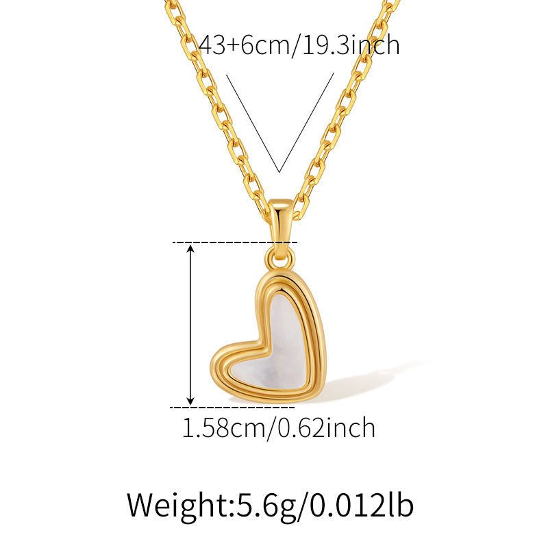 Shell Pearl Pendant Necklace — necklace, view 6