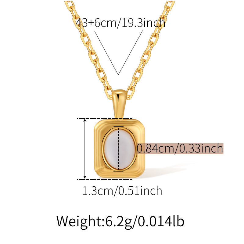 Shell Pearl Pendant Necklace — necklace, view 10