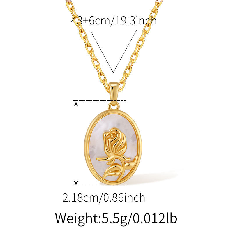 Shell Pearl Pendant Necklace — necklace, view 14