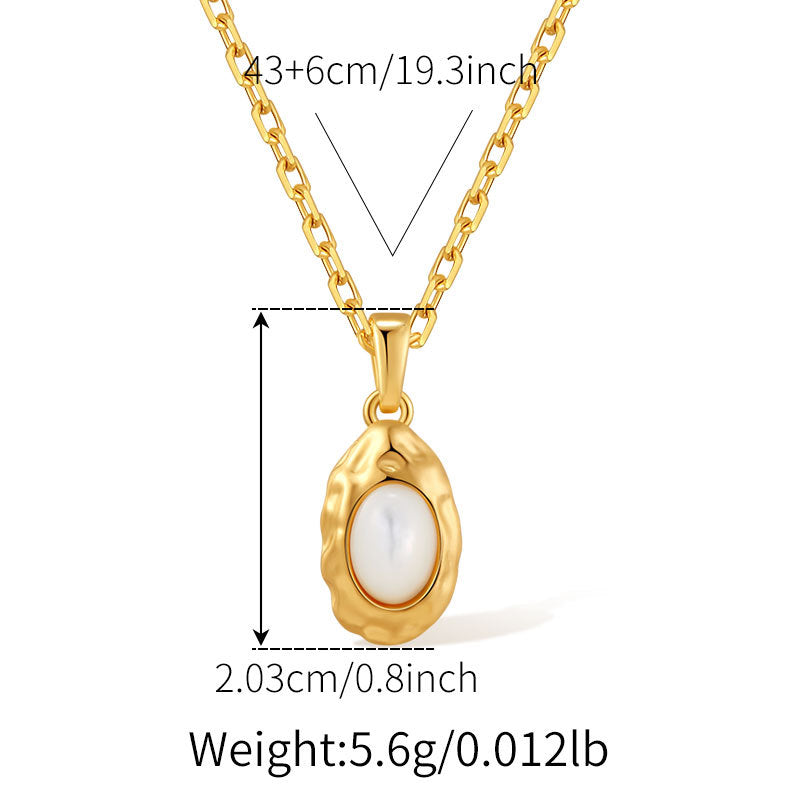 Shell Pearl Pendant Necklace — necklace, view 16