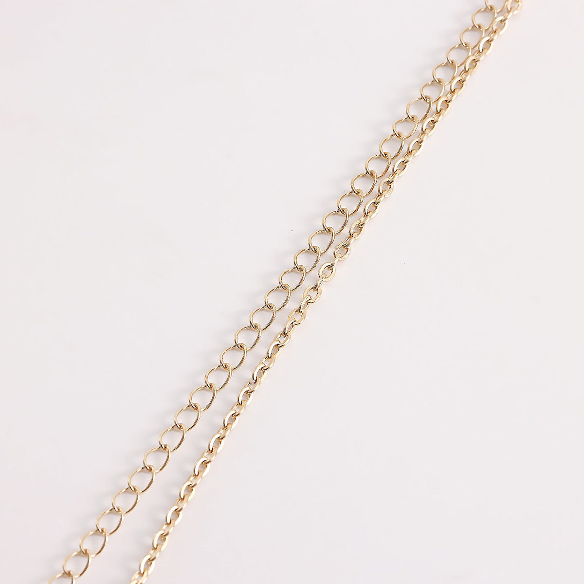 Shell Sequin Rhinestone Waist Chain — gold body chain, view 7