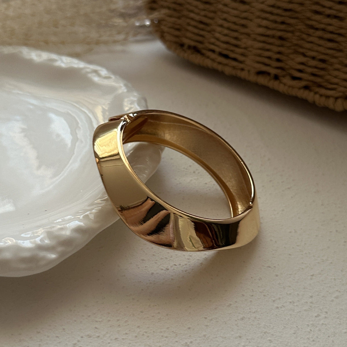 Wide Irregular Acrylic Bracelet — bracelet, view 7