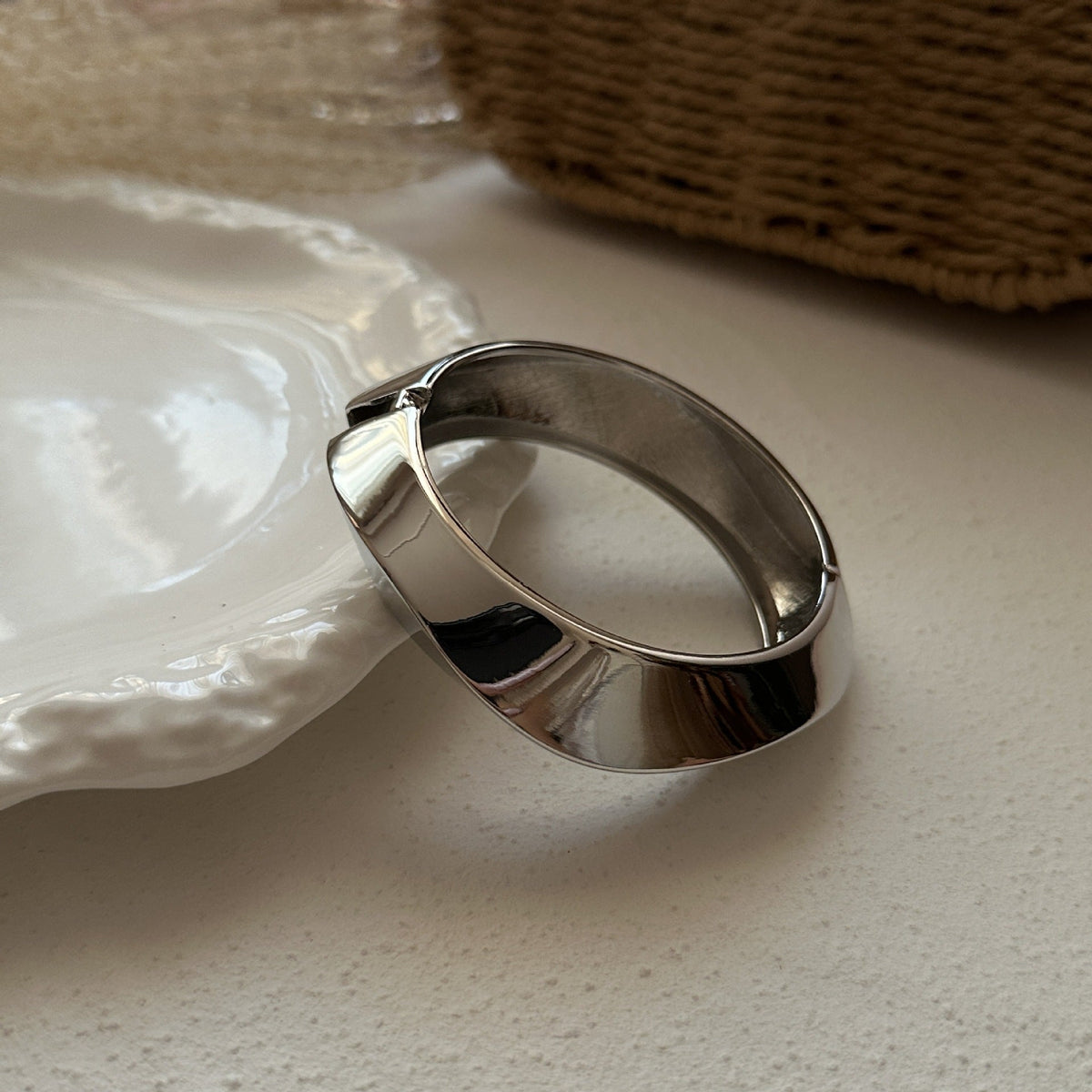 Wide Irregular Acrylic Bracelet — bracelet, view 11