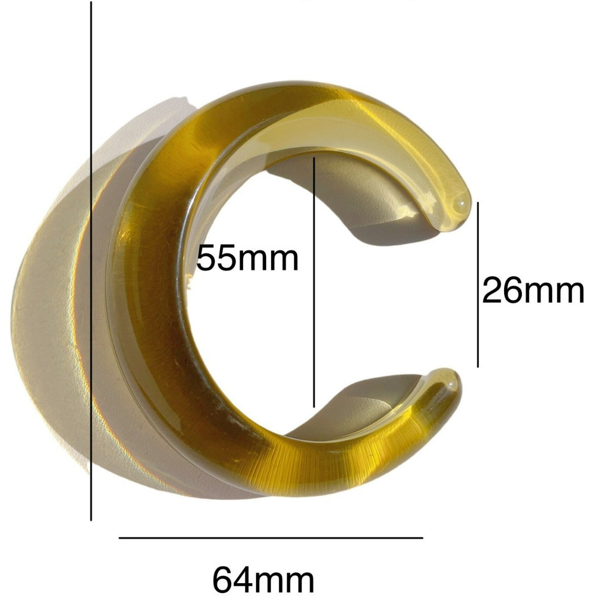 Open Multicolour Acrylic Bracelet — bracelet, view 6