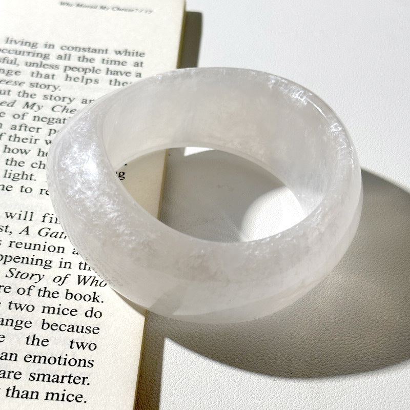 Marbled Wide Acrylic Bracelet — bracelet, view 8