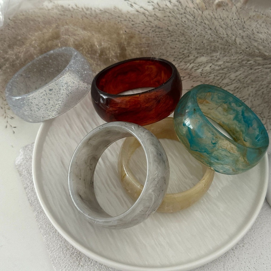 Wide Round Acrylic Bangle — bracelet, view 4