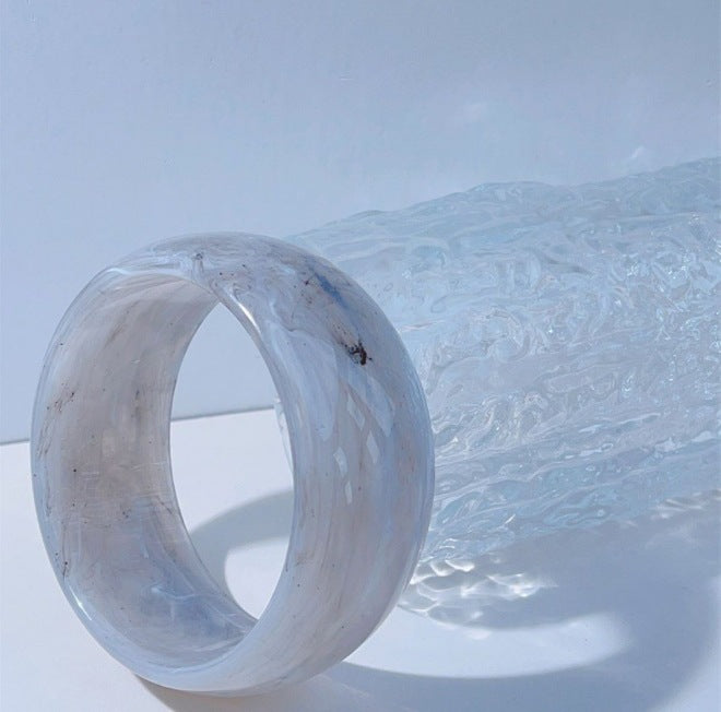 Wide Round Acrylic Bangle — bracelet, view 5
