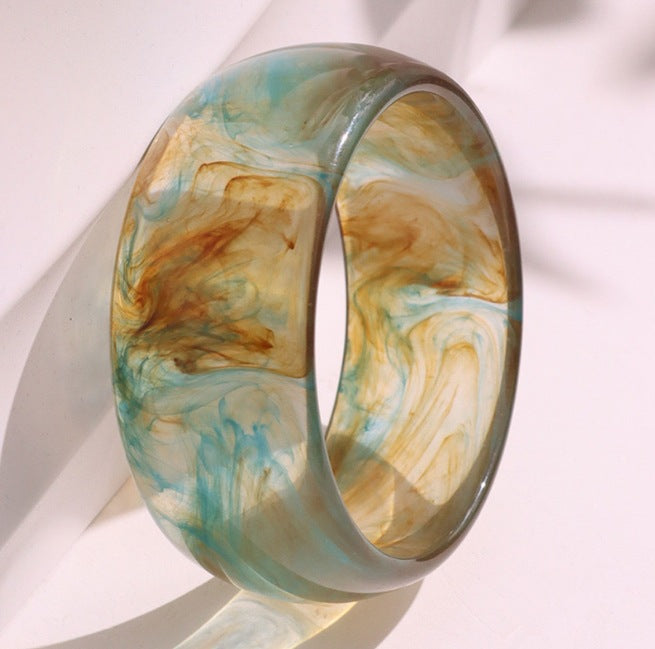 Wide Round Acrylic Bangle — bracelet, view 8