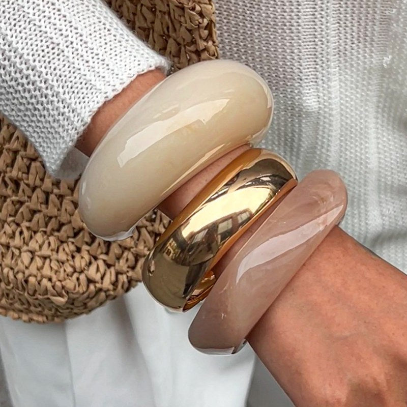 Irregular Wide Acrylic Bracelet — bracelet