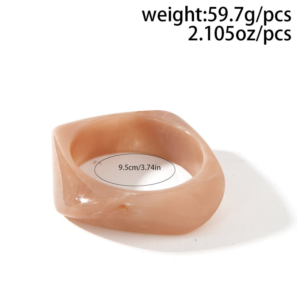 Irregular Wide Acrylic Bracelet — bracelet, view 6