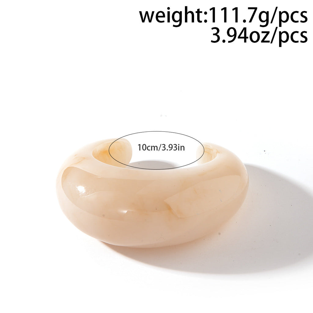 Irregular Wide Acrylic Bracelet — bracelet, view 7