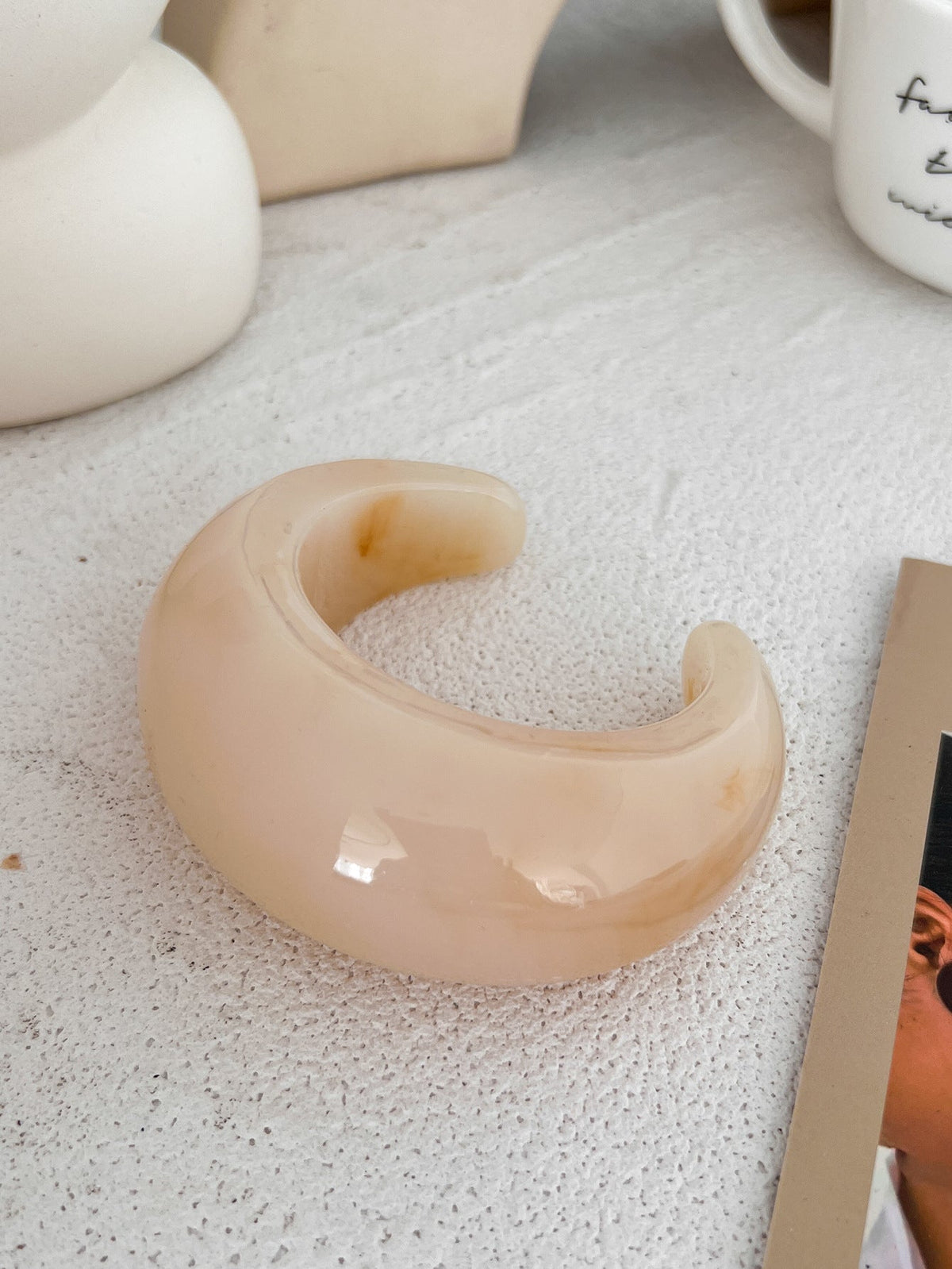 Irregular Wide Acrylic Bracelet — bracelet, view 8