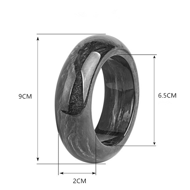 Marbled Round Acrylic Bangle — bracelet, view 4
