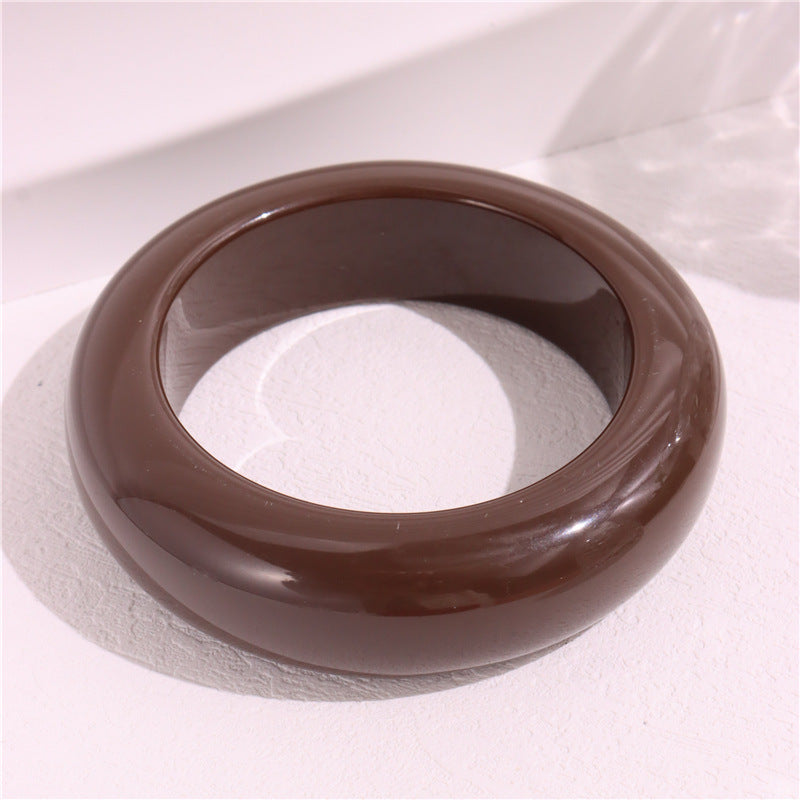 Marbled Round Acrylic Bangle — bracelet, view 5