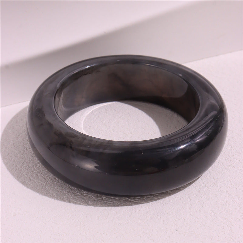 Marbled Round Acrylic Bangle — bracelet, view 6