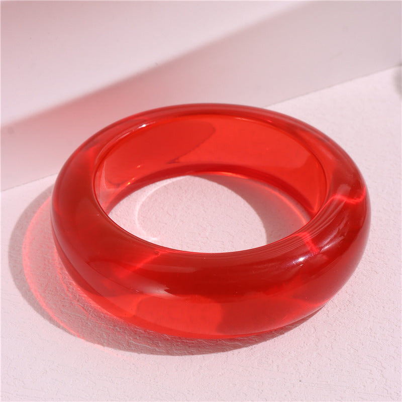 Marbled Round Acrylic Bangle — bracelet, view 8