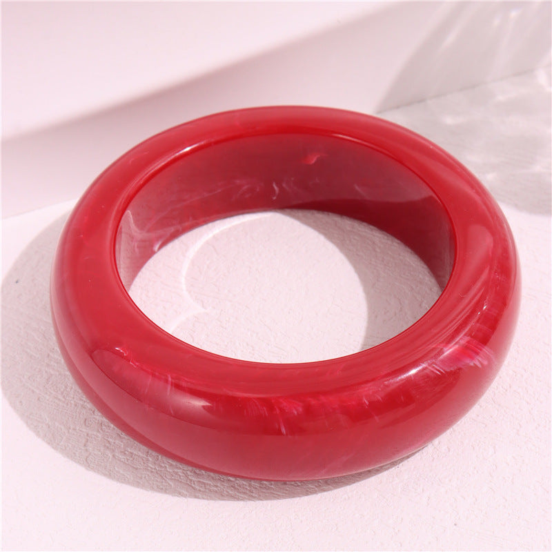 Marbled Round Acrylic Bangle — bracelet, view 11