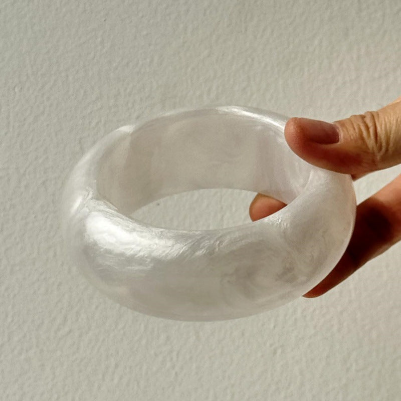 Marbled Round Acrylic Bangle — bracelet, view 13
