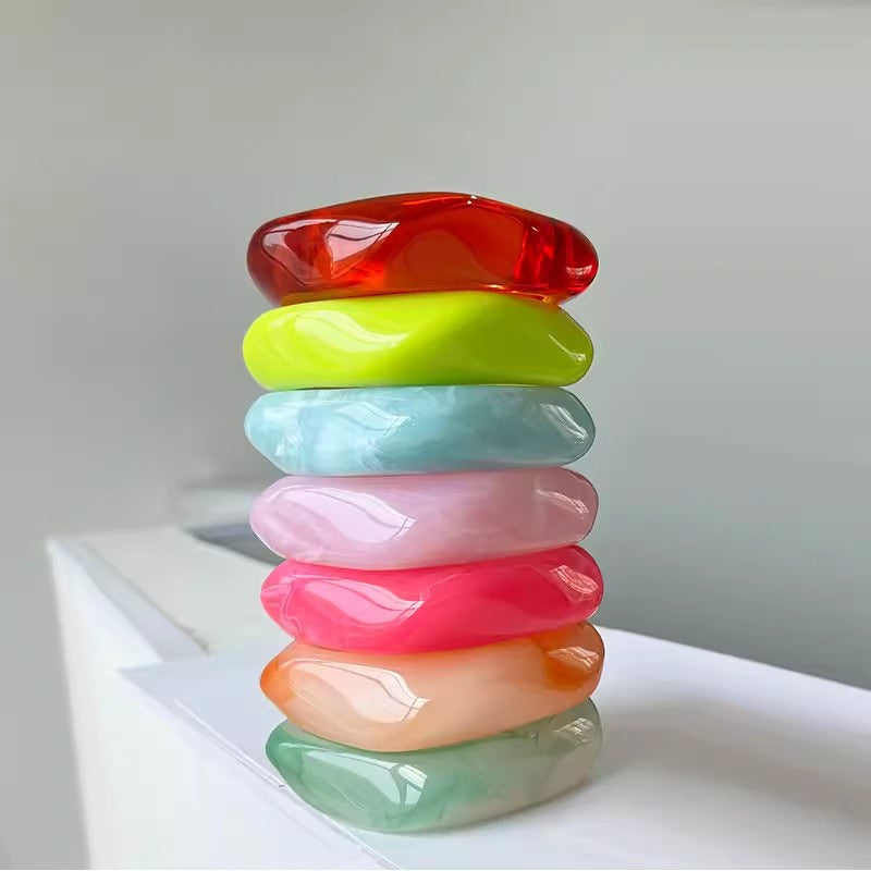Square Multicolour Acrylic Bracelet — bracelet, view 2