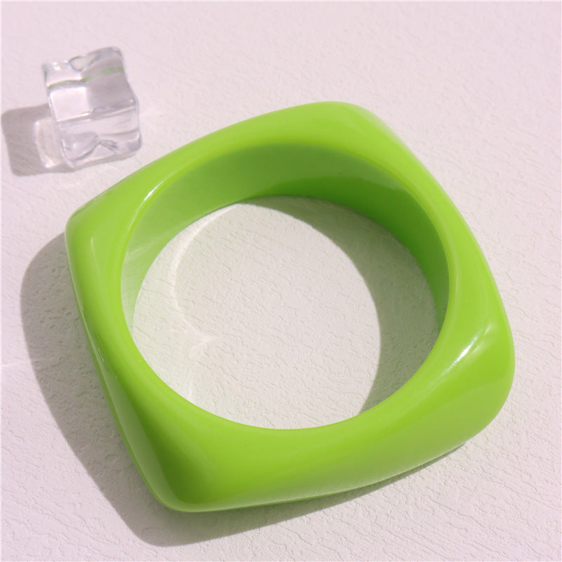 Square Multicolour Acrylic Bracelet — bracelet, view 5