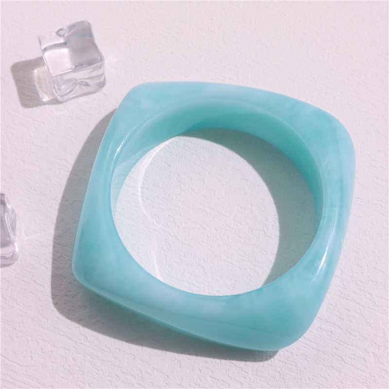 Square Multicolour Acrylic Bracelet — bracelet, view 7