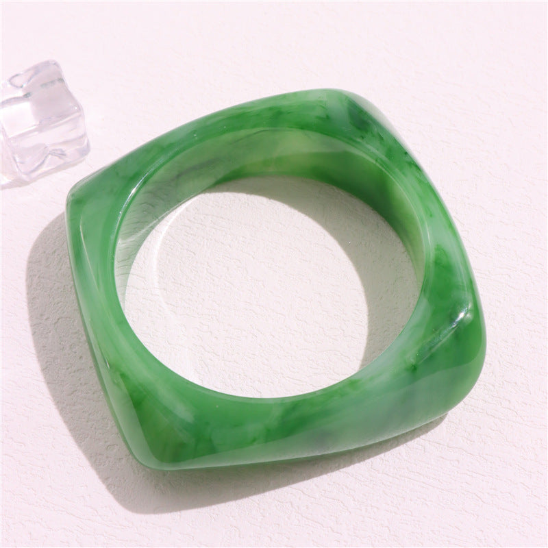Square Multicolour Acrylic Bracelet — bracelet, view 10