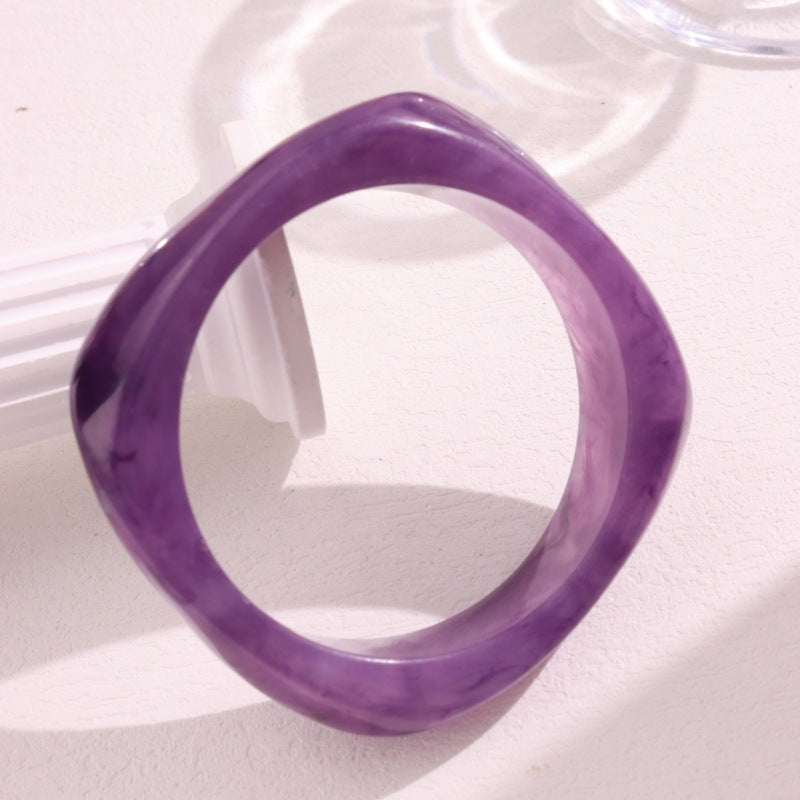 Square Multicolour Acrylic Bracelet — bracelet, view 13