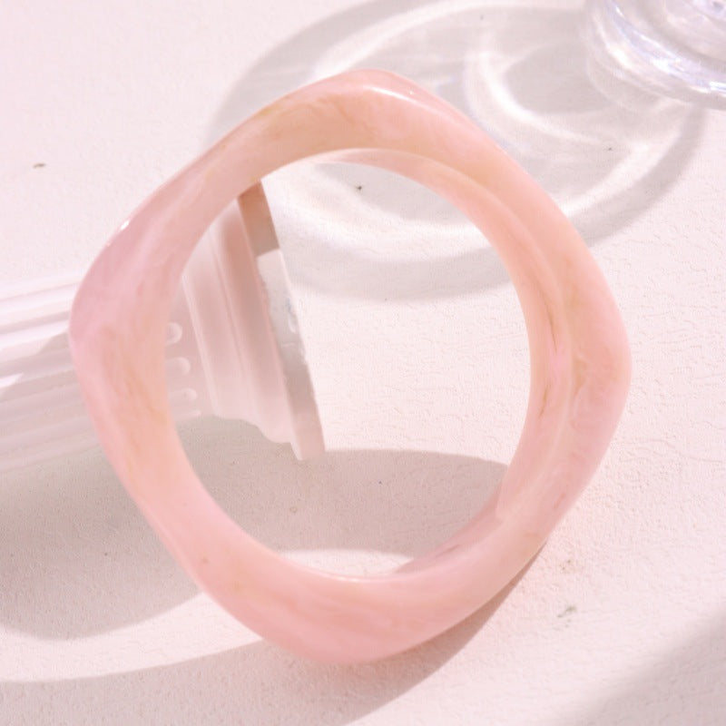 Square Multicolour Acrylic Bracelet — bracelet, view 15