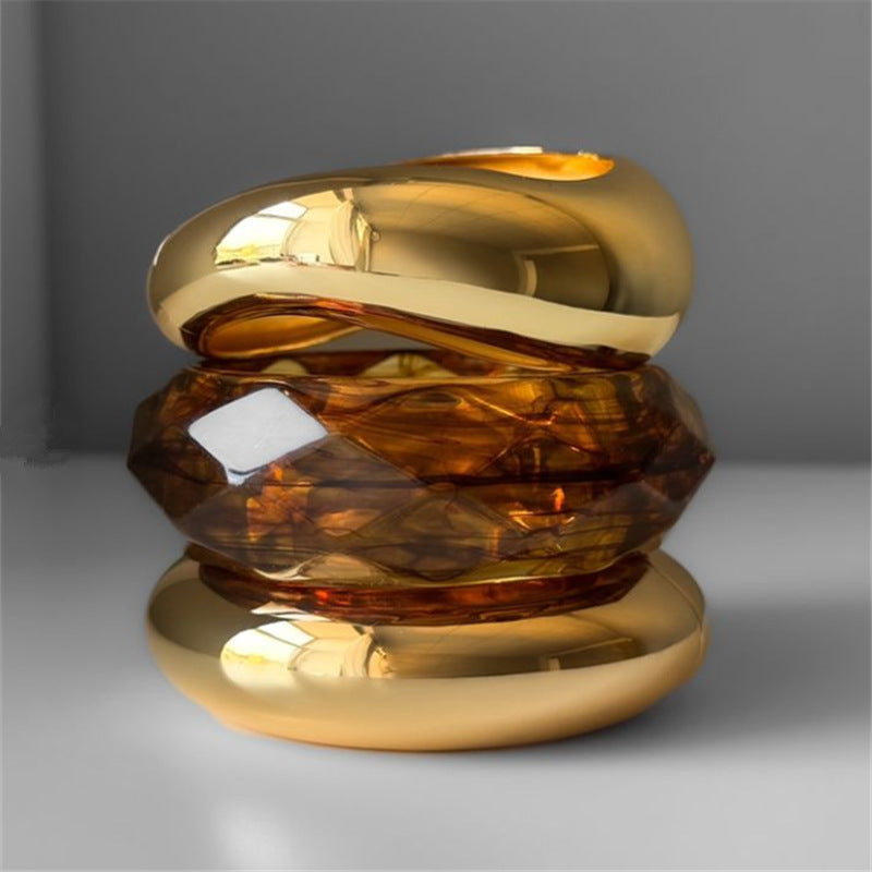 Round Irregular Acrylic Bangle — bracelet