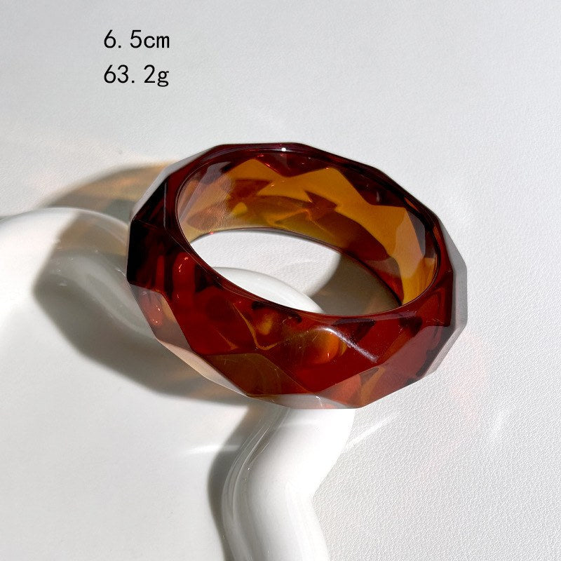 Round Irregular Acrylic Bangle — bracelet, view 4