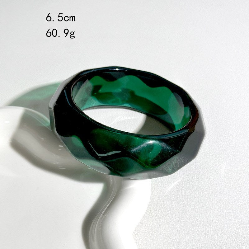 Round Irregular Acrylic Bangle — bracelet, view 9