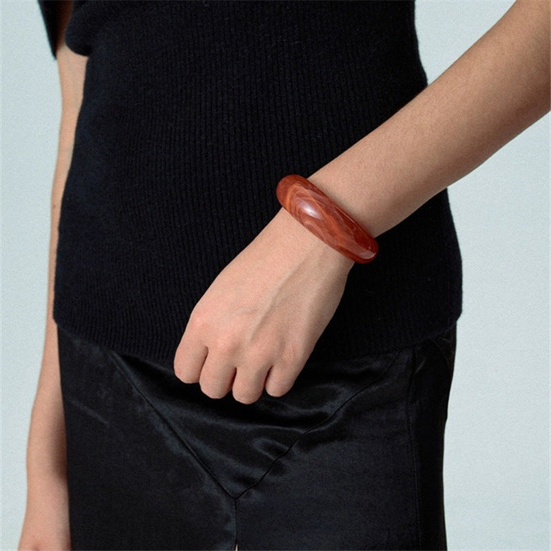 Marbled Irregular Acrylic Bracelet — bracelet, view 3
